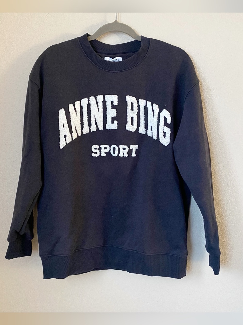 Anine Bing Sport Size Small Tyler Sweatshirt in Pacific Blue Comfy Lounge - Picture 2 of 10